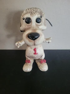 Creative Mfg. Banco de plástico duro Cheer Dog - Vintage 1977 - Imagen 1 de 5