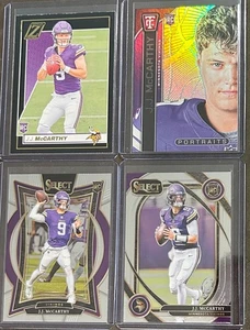 2024 Panini Football J.J. McCarthy 4 Card Rookie Base Trading Lot - Picture 1 of 2