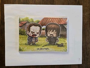 Loot Crate ~The Walking Dead Print "Oh Brother" ~Daryl Dixon Merle ~New /Sealed - Picture 1 of 3