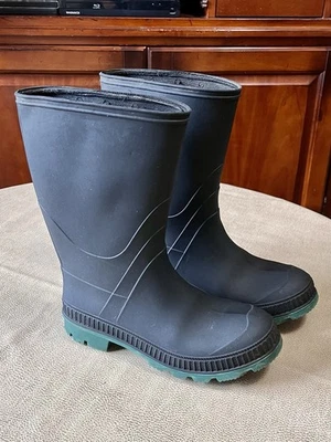 Bota de Lluvia Unisex Clásica de Goma Alta para Jóvenes Talla 6 Negra Impermeable Foto 1 de 4