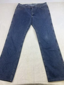 Wrangler Jeans Mens 47x30 Blue Cowboy Cut Regular Fit Premium Performance Denim - Picture 1 of 12