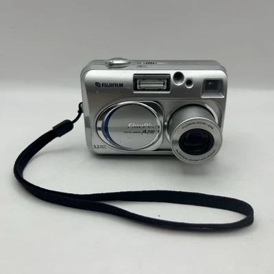 Fujifilm Digital Camera FinePix A210 3.2MP Silver - Tested & Working - Image 1 of 4