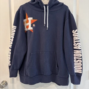 Women's 4Her 2XL Fanatics Navy Houston Astros Logo Pullover Hoodie Front Pockets - Picture 1 of 14