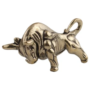 Jahre Stier Statue Messing Skulpturen Wall Street Stier Figuren Wohndeko - Bild 1 von 8
