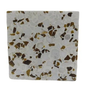 Fritztile Terrazzo Mini Floor Tile Single Sample R682015 Archer (Carmel & Brown) - Picture 1 of 7