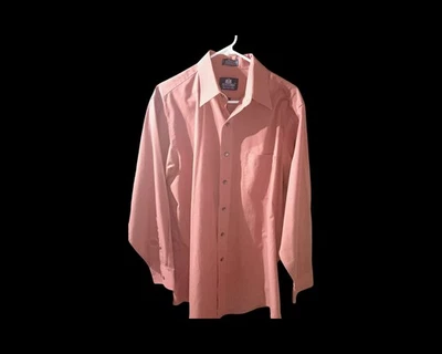 Camisa Stafford Para Hombre 16.5 32/33 L Naranja Manga Larga Abotonada Vestido Sin Arrugas Foto 1 de 4