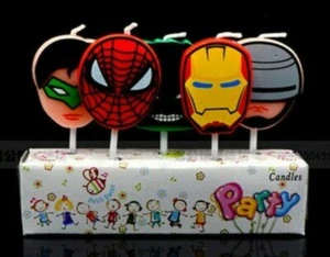  Birthday Avengers Spiderman Cake Candles Hulk Ironman Topper Party Decorations - Picture 1 of 1