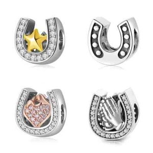Charms Anhänger 925 Sterling Silber Charm U Form Weihnachtsgeschenk für Frauen. - Bild 1 von 25