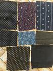~Textiles Back In Time ~Tissu ancien mélange noir bleu primitif 1890-1900 ~