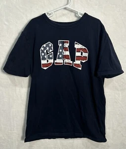 Gap Fourth Of July Shirt Red White Blue USA Flag T-shirt Youth Kids XXL 12-14 - Picture 1 of 4