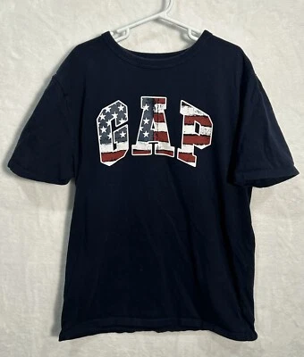 Camisa Gap Cuatro de Julio Roja Blanca Azul Bandera de EE. UU. Camiseta Jóvenes Niños XXL 12-14 Foto 1 de 4