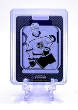 RASMUS KUPARI 2021 Upper Deck Ovation #140 BLACK PRINTING PLATE 1/1 KINGS RC