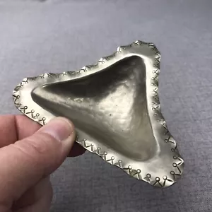 Boliviano Brasil Tazón Martillado Triángulo Tazón - Metal Arte Decoración - Imagen 1 de 9