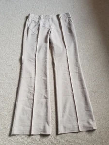 Womens Pants-ANN TAYLOR-beige cotton/linen stretch trousers-6 - Picture 1 of 4