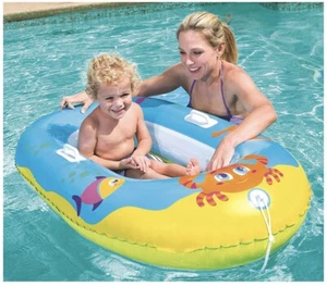 H2o Go Happy Junior Raft Pool Float Outdoor Floaty Inflatable Tube Swimming - Picture 1 of 6