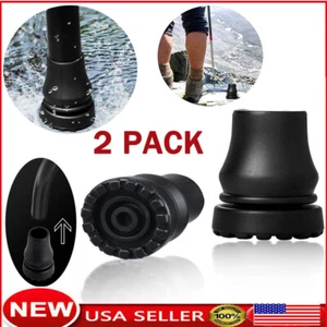 2pcs Rubber Cane Tips 3/4inch Heavy Duty Walking Cane Tips Replacement Cane Tip - Picture 1 of 15