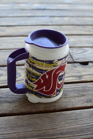 Apple Cup University of Washington Huskies & Washington State Cougars Travel Mug Cover