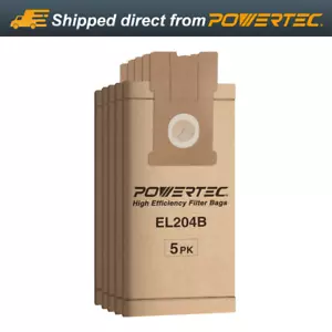 POWERTEC 75066 Vacuum Bags for Electrolux EL204B Fits EL5010 Aptitude & Uprights - Picture 1 of 7