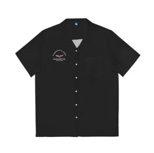 C6 Chevy Corvette Hawaiian Men's Shirt Short Sleeve Button-Up with Chest Pocket - Picture 1 of 7