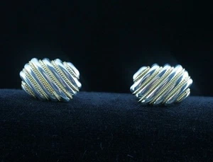 Tiffany & Co. Sterlingsilber & 18K Gelbgold Seilmanschettenknöpfe - Bild 1 von 3