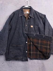 Vintage Gap Chore Jacket Mens XL Flannel Lined Wool Blend Heavyweight Denim Barn - Picture 1 of 12