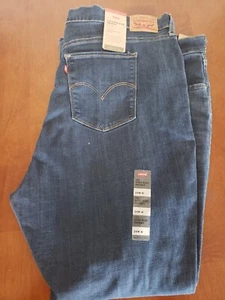 Levis 24W Women Jeans High Rise Skinny 721 Blue Distressed Hypersoft Stretch NWT - Picture 1 of 16