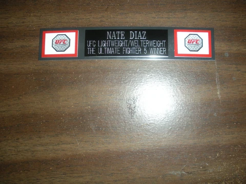 NATE DIAZ (UFC) NAMEPLATE FOR SIGNED TRUNKS DISPLAY/PHOTO/PLAQUE Cover