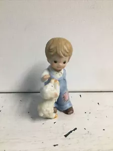 Figura de cerámica Homco niño jugando con ovejas - Imagen 1 de 5