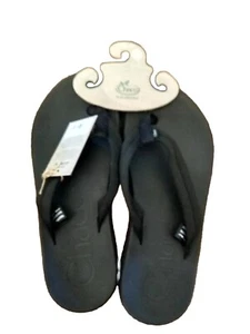 Scarpe sandali Chaco Chillos uomo infradito tubo nero plantare EVA taglia 11 US nuovi - Foto 1 di 9