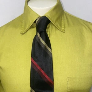 Vtg 50s 60s Tie Mens Necktie Acetate Narrow Cutter Cravat MCM Mod Atomic Striped - Picture 1 of 9