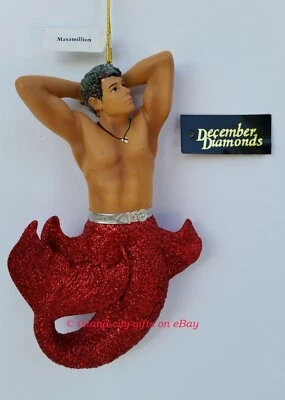December Diamonds MAXAMILLION Merman Ornament 2014, Brand New in Box, Retired - Image 1 of 4