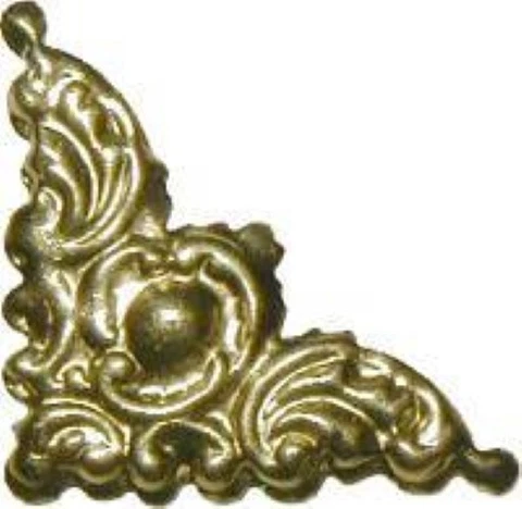 Decorative Corner Brass 1-1/8" TRUNK CHEST STEAMER ANTIQUE box jewelry vintage Cover