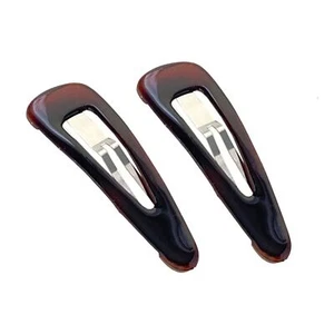 Parcelona French Clic Clac 2 1/4" Celluloid No Slip Grip Snap Hair Clips - Picture 1 of 14