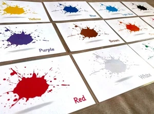 Colour Flashcards Large A6 size Educational Learning for Pre-Schoolers, EYFS - Picture 1 of 5