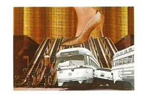 Postcard Carrie Carlton (AKA Carioca) "Commuter Crunch" 1981 MINT Unused - Picture 1 of 1