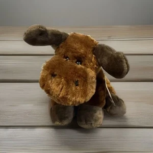 Floppy Moose Plush Brown 9” Wilcor Wildlife Friends Stuffed Animal With Tags - Picture 1 of 12