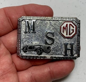 Vintage MG Auto M.S.H. Gürtelschnalle am Haken - schnell - Bild 1 von 4