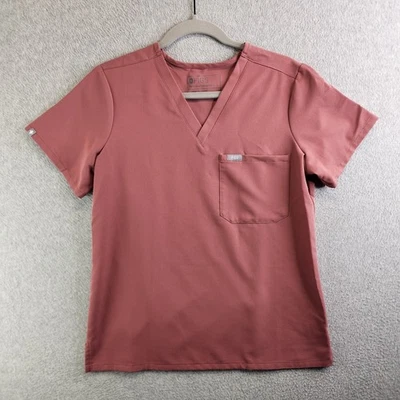 Camiseta Médica Figs Para Mujer S Rosa Malva Catarina Un Bolsillo Cuello en V Calce Ajustado Foto 1 de 4