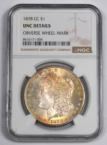 1878-CC Morgan Silber Dollar NGC MS65 Details Carson City Münze - Bild 1 von 2