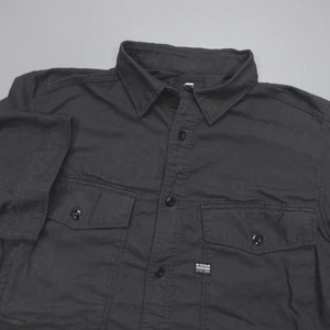 G-Star Raw Type C Straight Long Button Down Utility Shirt Black Men's Size L - Picture 1 of 9