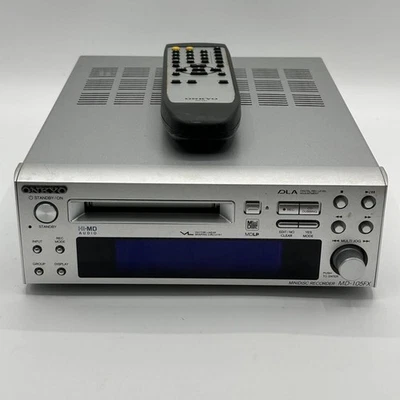 ONKYO MD-105FX Silver Hi-MD Mini Disc Recorder High Speed Audio - Photo 1/3