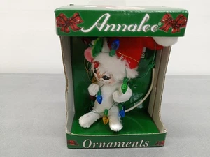 Annalee Christmas Mouse Santa Hat w/ String Lights Christmas Tree Ornament 2007 - Picture 1 of 6