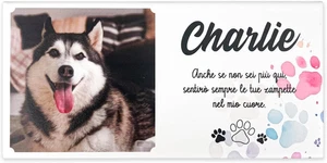 Targa Lapide Cane Commemorativa Personalizzabile in Gres Porcellanato Misura 10X - Foto 1 di 12