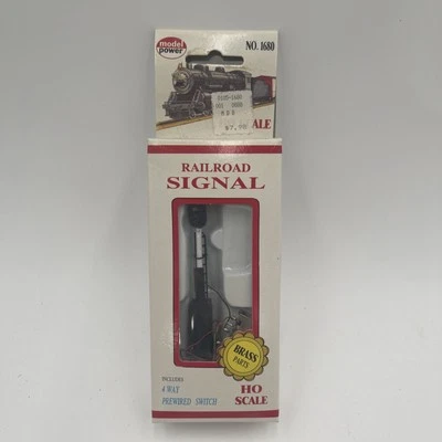 Model Power 1678 HO Scale Railroad Signal w/Brass Parts & 4 Way Wired Switch:NIB - Image 1 of 4