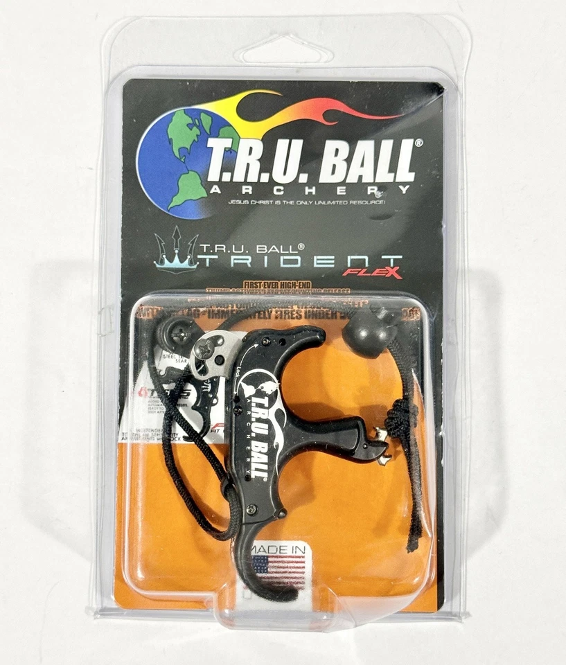 Tru Ball Trident Flex 3 Finger Aluminum Release - Black - Medium (TRDF-BK-M) - Image 1 of 1