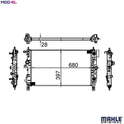RADIATOR ENGINE COOLING CR 1011 000S FOR VAUXHALL ZAFIRA/Mk/III ASTRA/VI  OPEL - Image 1 of 4