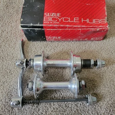 old school Vintage NOS 36 hole Suzue hubs mountain road BMX bike silver - Image 1 of 4