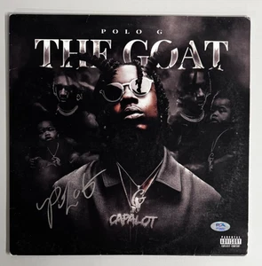 Álbum de vinilo firmado por Polo G automático (THE GOAT) GRABADO LP CERTIFICADO DE AUTENTICIDAD PSA AO78761 - Imagen 1 de 4