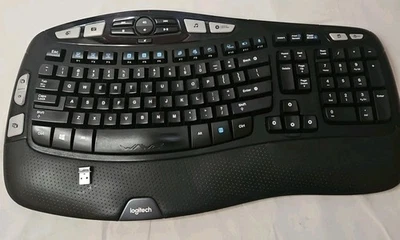 Logitech Wave K350 Ergonomic Keyboard WITH DONGLE TESTED & PAIRED - Image 1 of 4