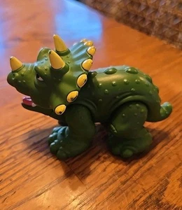 Fisher Price Imaginext Green Triceratops Dinosaur Mouth Opens 5” Long - Picture 1 of 5